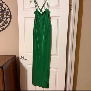Wild Fable Kelly Green Y2K 90's Special Occasion Prom Maxi Slip Dress Size M NWT